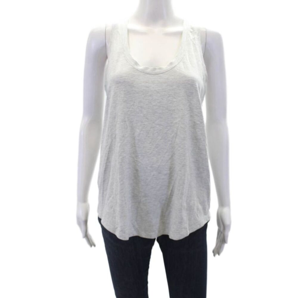 Lululemon Womens Activewear Cotton Sleeveless Scoop Neck Tank Top Gray Size 8